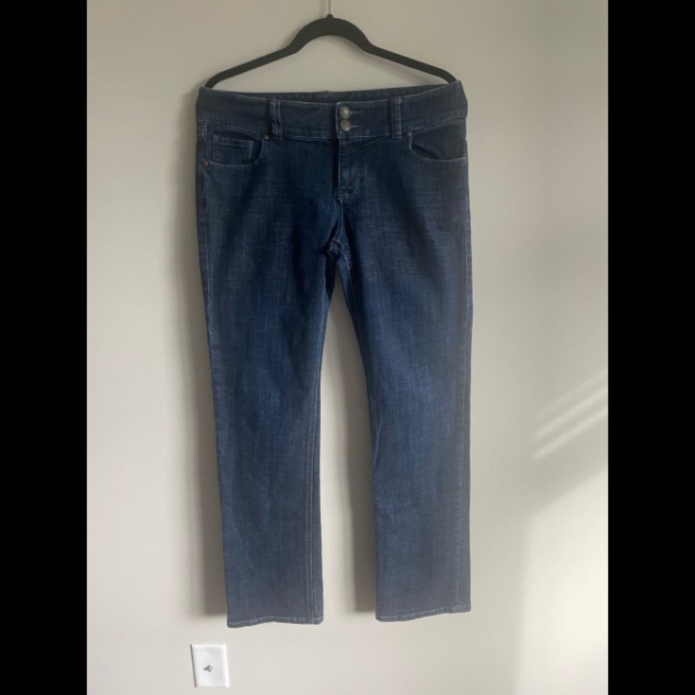 CAbi Women's Lou Lou Straight Leg Jeans - Sz 10 - Style 201 Double Button